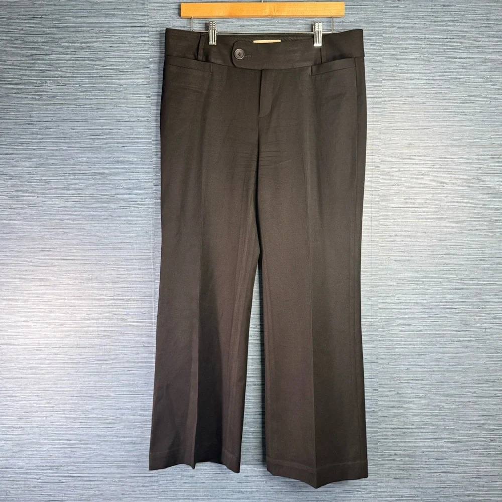 Banana Republic Jackson fit Black Viscose‎ Blend Black wide leg pants